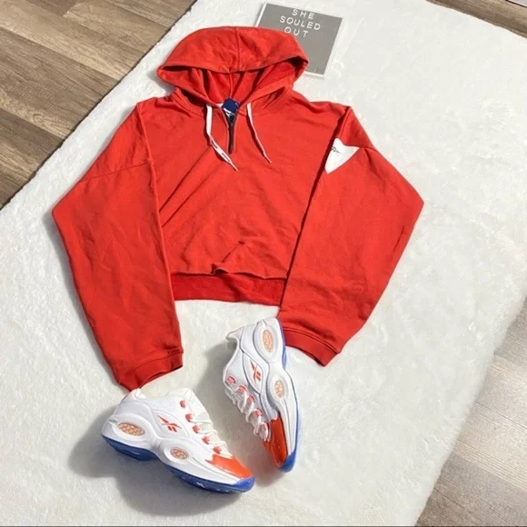 REEBOK x CUTE AF Cropped Oversized Hoodie | Brand New W. Tags - Picture 3 of 3